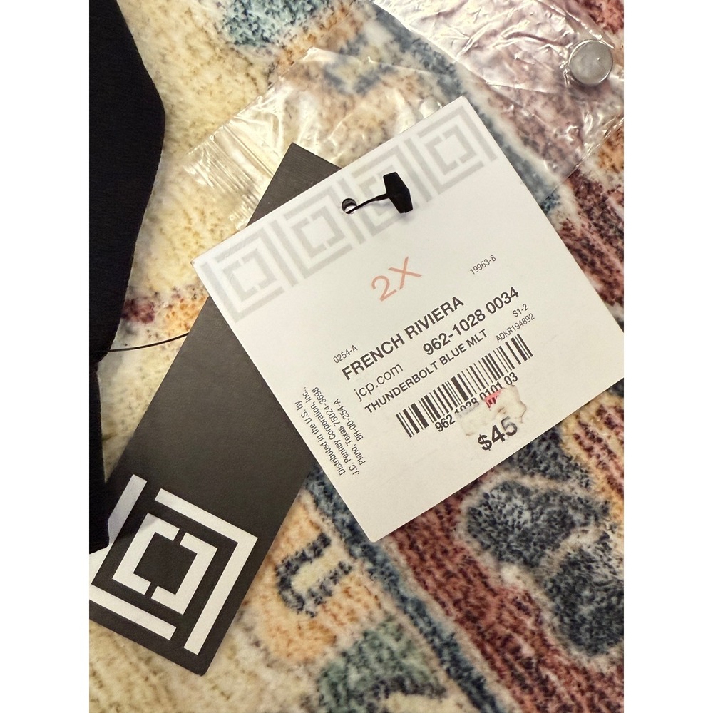 Liz Claiborne Blouse Top Abstract Print Long Sleeve Career Casual 2X - Picture 5 of 5